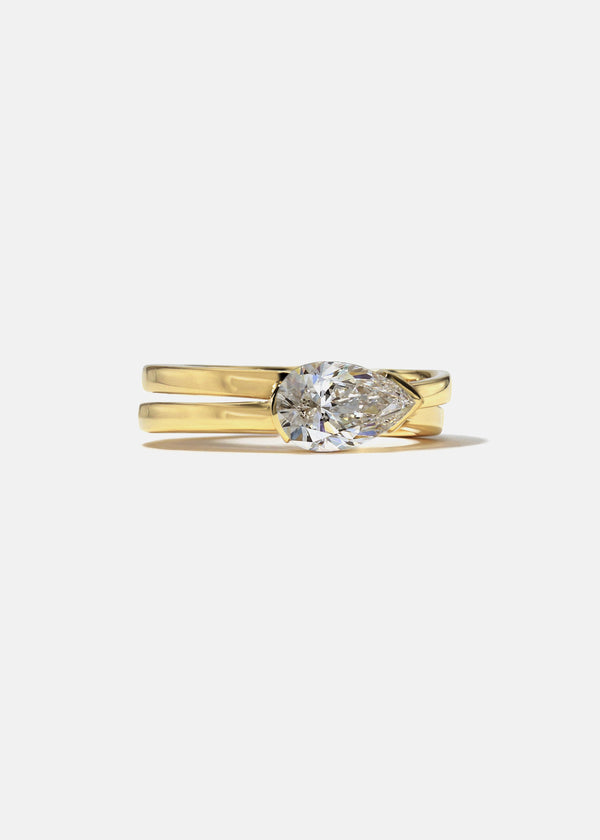 katkim Pear Diamond Infinity Ring