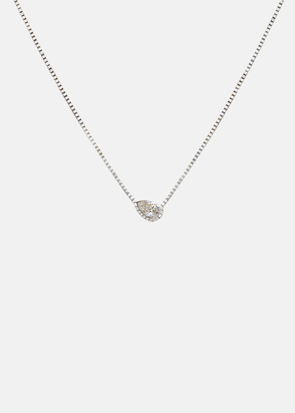 Katkim Pear Diamond Trace Necklace