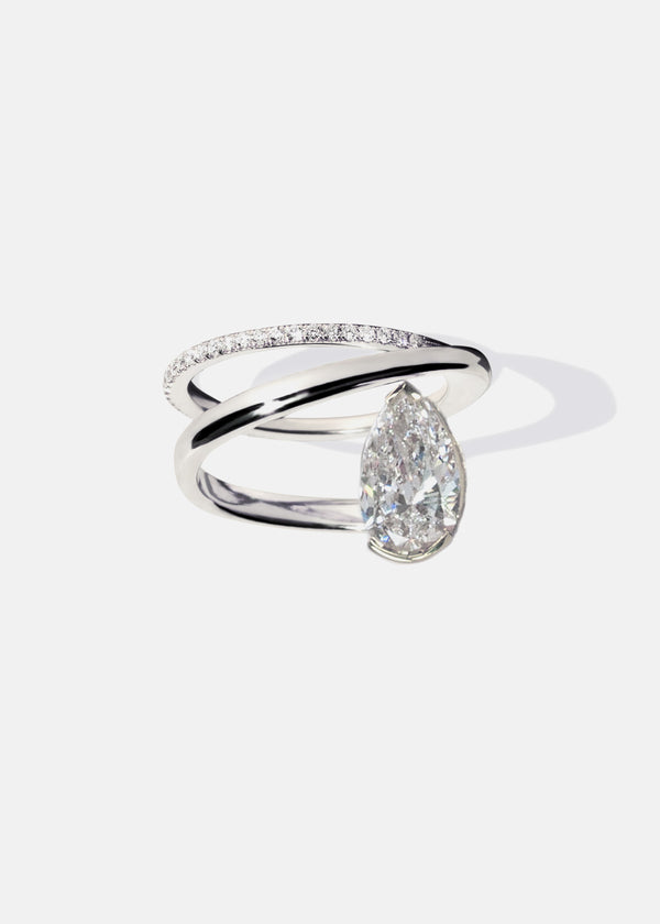 Katkim Pear Double Flare Ring