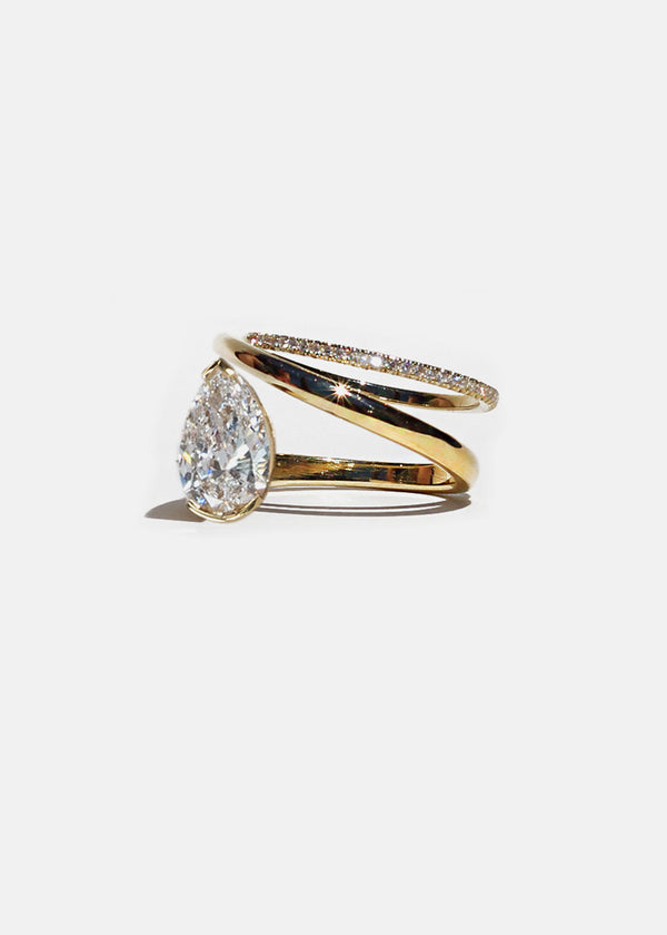 Katkim Pear Double Flare Ring