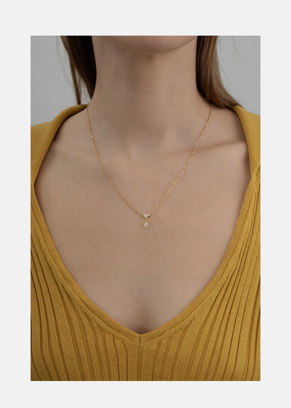 Katkim Pear Serif Necklace