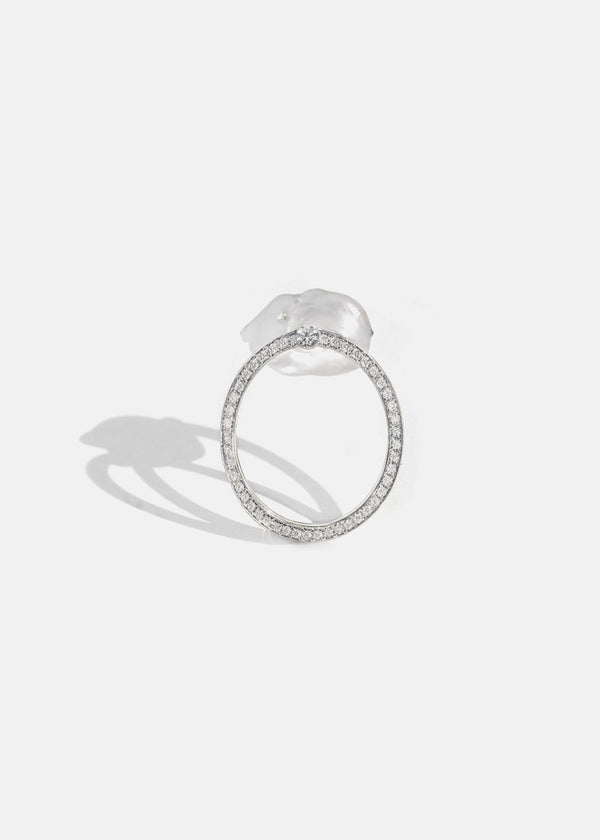 Katkim Pearl Oasis Pavé Ring