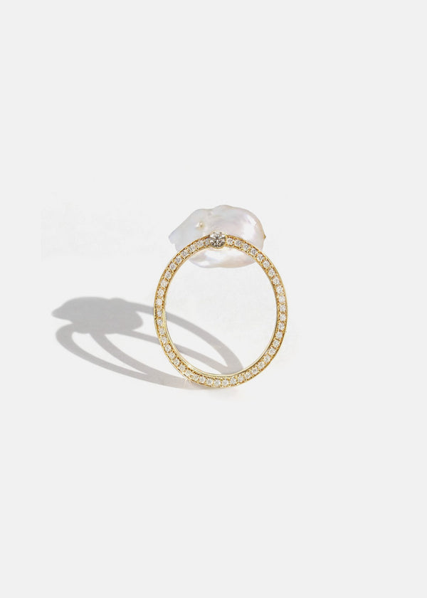 katkim Pearl Oasis Pavé Ring