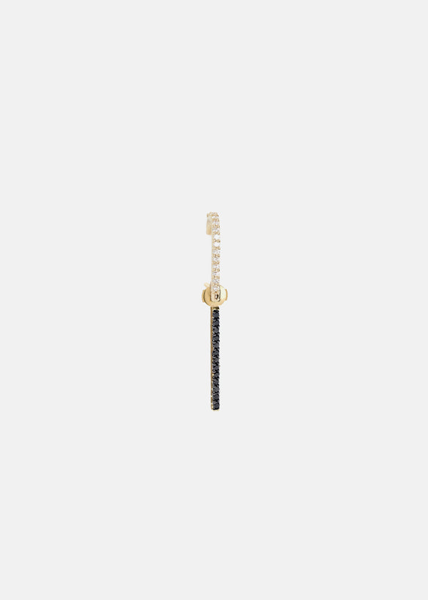 katkim Petite B&W Diamond Thread Ear Pin