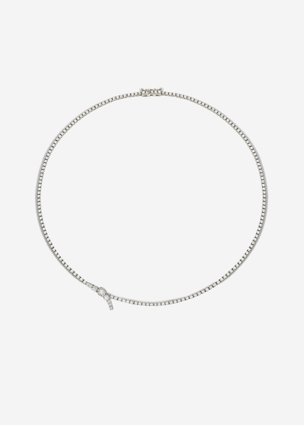 Katkim Petite Diamond Serif Eternity Necklace