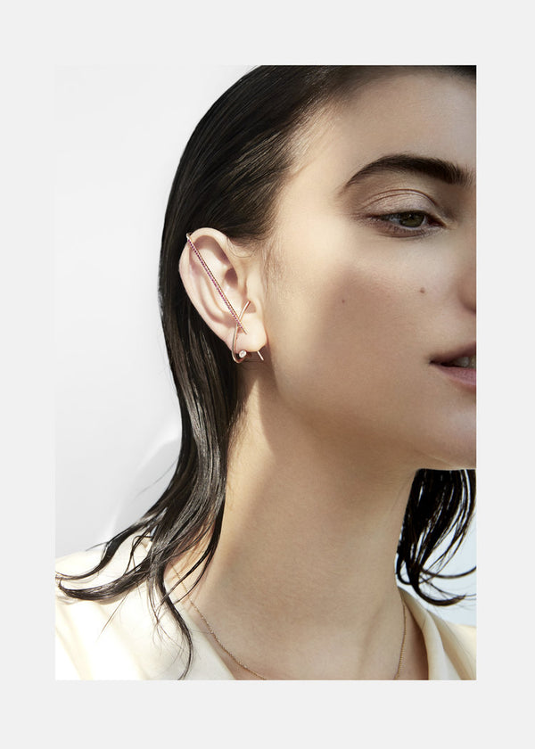 Katkim Pink Ombré Thread Ear Pin