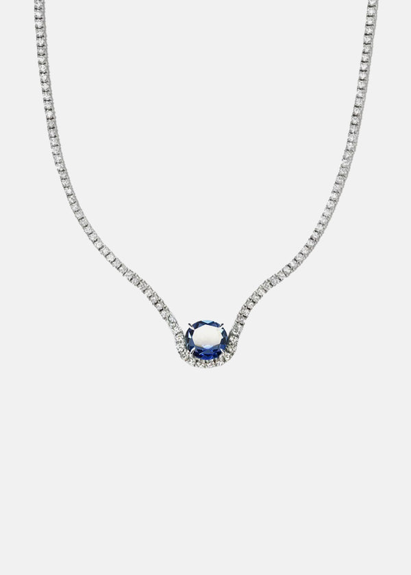 katkim Sapphire Trace Diamond Eternity Necklace
