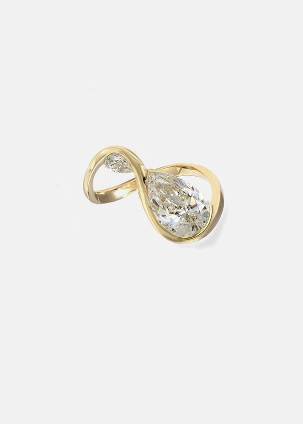 katkim Toi et Moi Pear Diamond Trace Ring
