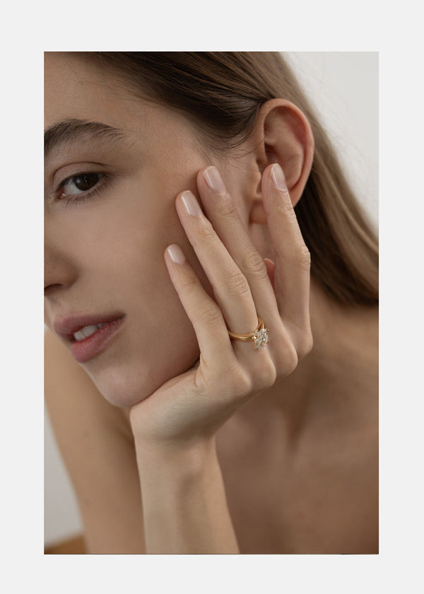 Katkim XO Solitaire Ring