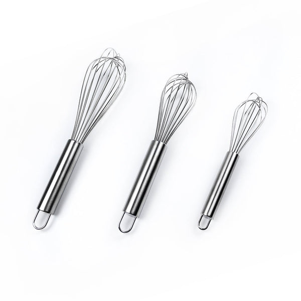 Kaukko (8" 10" 12" )Balloon Whisk Handheld Steel Wire Whisk Perfect For Blending Whisking