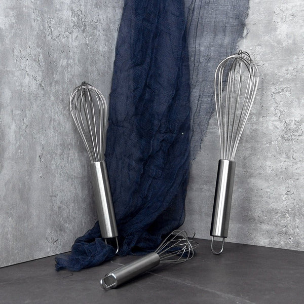 kaukko （8" 10" 12" ）Balloon Whisk Handheld Steel Wire Whisk Perfect for Blending Whisking