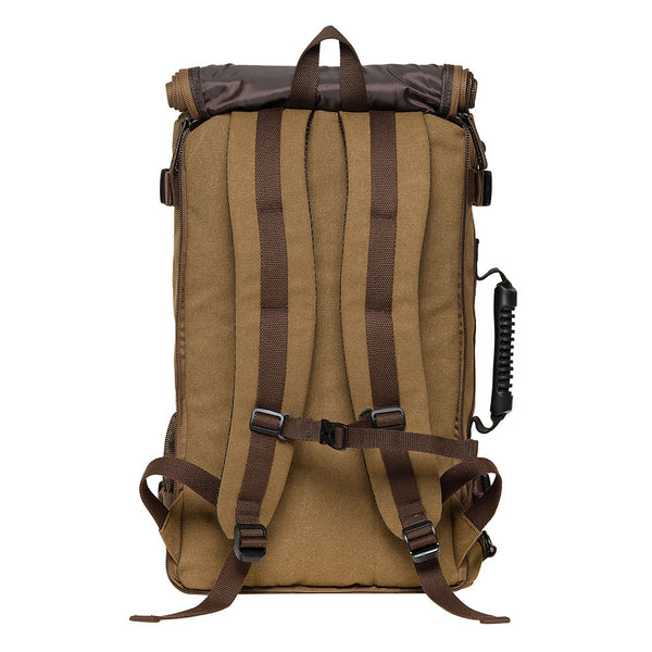 Kaukko Canvas Travel Backpack Multi-Functional Bag Fits 17" Laptop Large Capacity Hiking Backpack