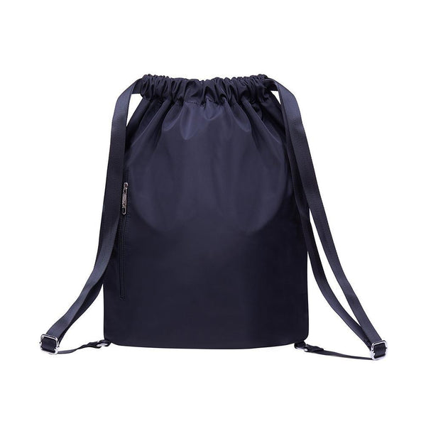 Kaukko Drawstring Sports Backpack Gym Yoga Backpack Shoulder Rucksack For Men And Women ( Black )