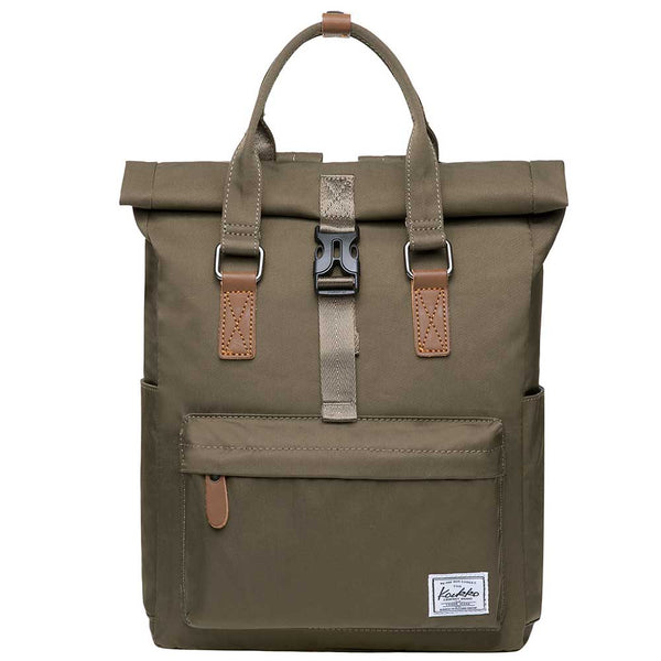 kaukko KAUKKO Backpack Everyday Essentials Daypack for Men and Women with USB Charging Port K1047 ( Army Green/ 13.1L )