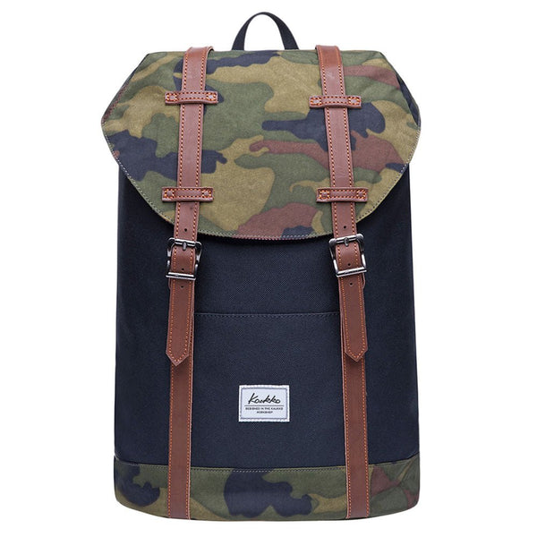 kaukko KAUKKO Backpack Women Men Vintage Travel Backpack ( Camouflage )