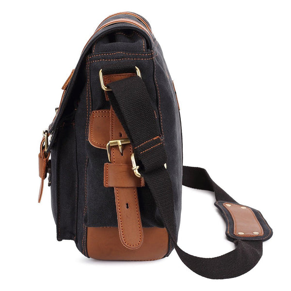 Kaukko KAUKKO Canvas Messenger Bag - Vintage Crossbody Shoulder Bag Military Satchel