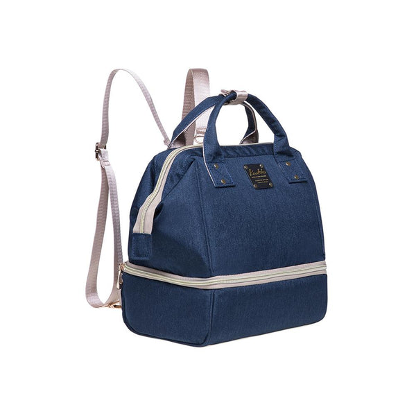 kaukko KAUKKO Diaper Bag Backpack - Small Diaper Backpack with Pacifier Holder and Stroller straps -Waterproof mini KT08 ( Mediterranean Blue ）