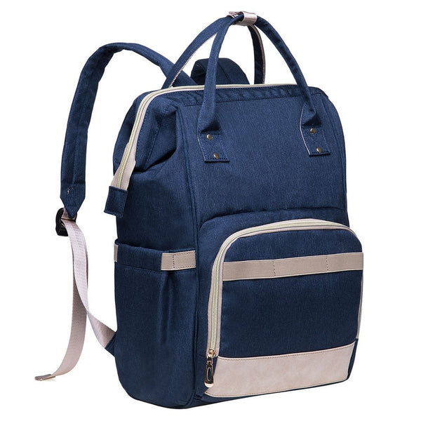 Kaukko KAUKKO Diaper Bag Backpack With Pacifier Holder And Stroller Straps - For Mom And Dad Waterproof One Size KT01-5 ( Mediterranean Blue / 18L）