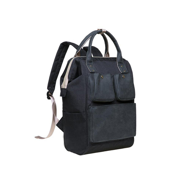 Kaukko KAUKKO Diaper Bag Backpack With Pacifier Holder And Stroller Straps - For Mom And Dad Waterproof One Size KT03 ( Santorini Black ）