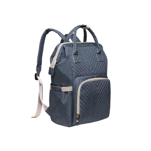 Kaukko KAUKKO Diaper Bag Backpack With Pacifier Holder And Stroller Straps - For Mom And Dad Waterproof One Size KT01-4 ( New York Gray / 18L)