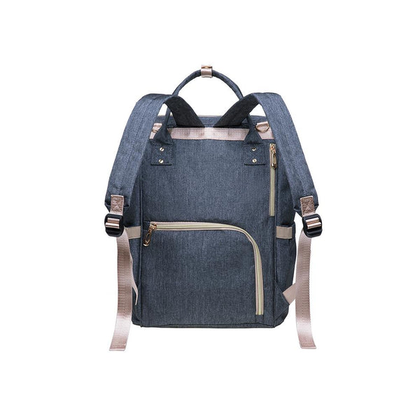 Kaukko KAUKKO Diaper Bag Backpack With Pacifier Holder And Stroller Straps - For Mom And Dad Waterproof One Size KT01-4 ( New York Gray / 18L)