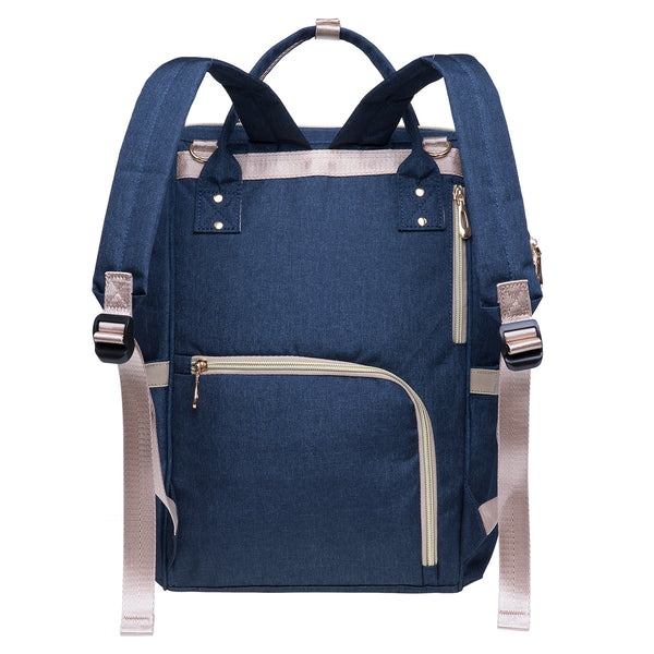 Kaukko KAUKKO Diaper Bag Backpack With Pacifier Holder And Stroller Straps - For Mom And Dad Waterproof One Size KT01-4 ( Blue / 18L） (Copy)
