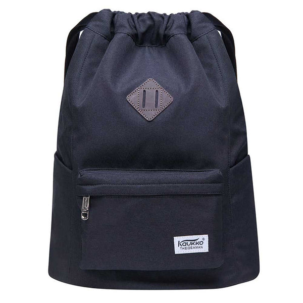 kaukko KAUKKO Gym Bag Hipster Backpack Drawstring Sports Backpack ( black )
