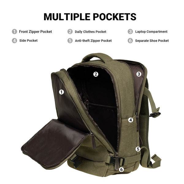 Kaukko KAUKKO Canvas Travel Rucksack