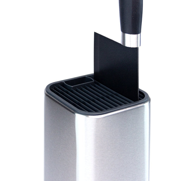 Kaukko KAUKKO Large Stainless Steel Kitchen Knife Organizer Modern Countertop Space Saver Knife Storage Stand With Scissors-slots