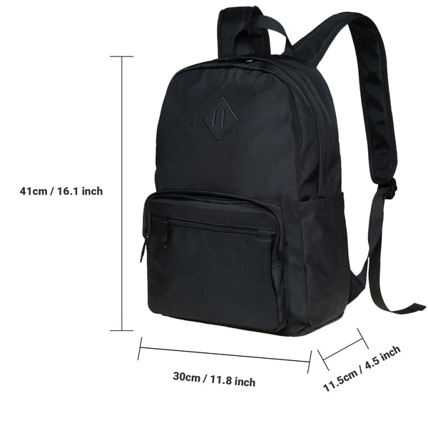 Kaukko KAUKKO Lightweight Nylon Travel Laptop Backpack For Men Women Computer Work Backpacks Casual Back Pack Daypack Backpack For Hiking Cycling Fits 14 Inch Laptop - Black