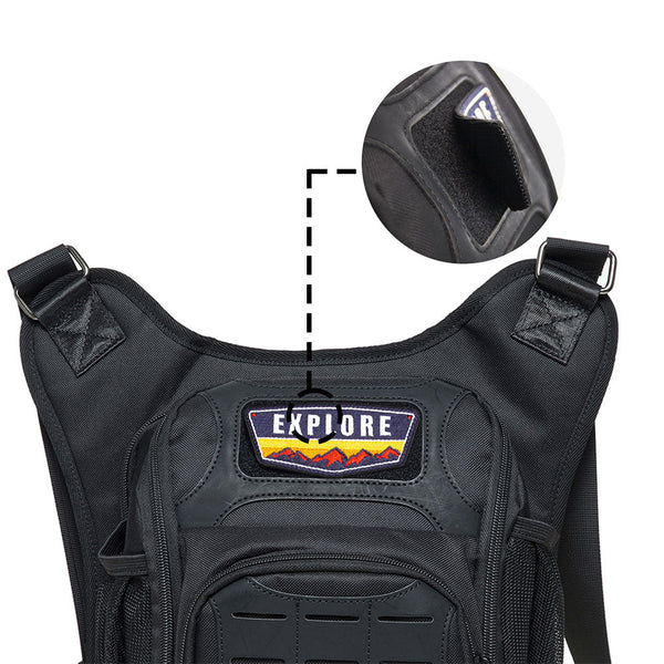 Kaukko KAUKKO Mens Vintage Canvas Shoulder Messenger Bag Chest Leather Patchwork Messenger Bag