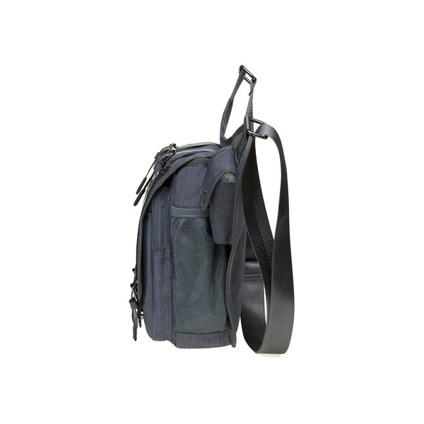 Kaukko KAUKKO Mens Vintage Canvas Shoulder Messenger Bag Chest Leather Patchwork Messenger Bag FH03-1 ( Grey )