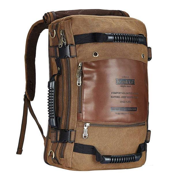 Kaukko KAUKKO Outdoor Travel Men Backpack Hiking Camping Canvas Rucksack