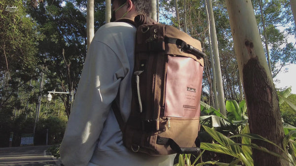 Kaukko KAUKKO Outdoor Travel Men Backpack Hiking Camping Canvas Rucksack