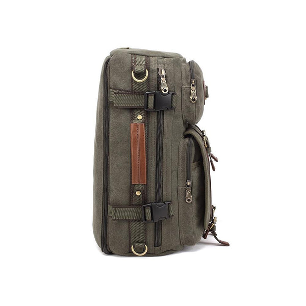 Kaukko KAUKKO Reto Canvas Backpack Handbag Shoulder Bag Multi-purpose Outdoor Travel Men Backpack 22L FH05 ( Army Green )