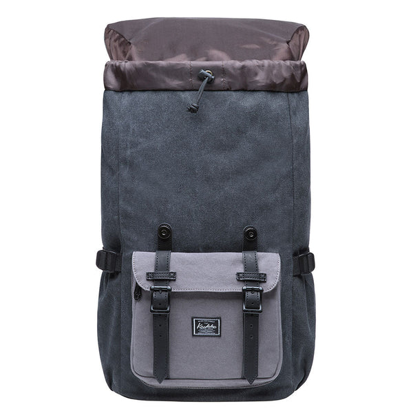 Kaukko KAUKKO Retro Canvas Backpack For City Trips E5-1 ( Black Grey / 22L )