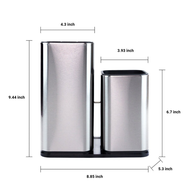 Kaukko KAUKKO Stainless Steel Knife Holder And Utensil Holder - Rust-free Spacious Set