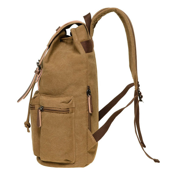 Kaukko KAUKKO Vintage Canvas Backpack-Large Capacity Multi-Functional Durable Outdoor Rucksack 21.4L