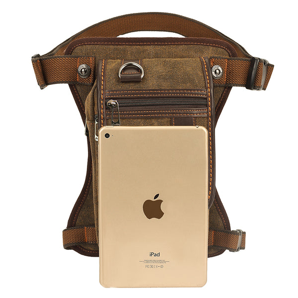 Kaukko KAUKKO Vintage Canvas Leg Bag For Men Women Perfect For Cycling Motorcycling And Hiking