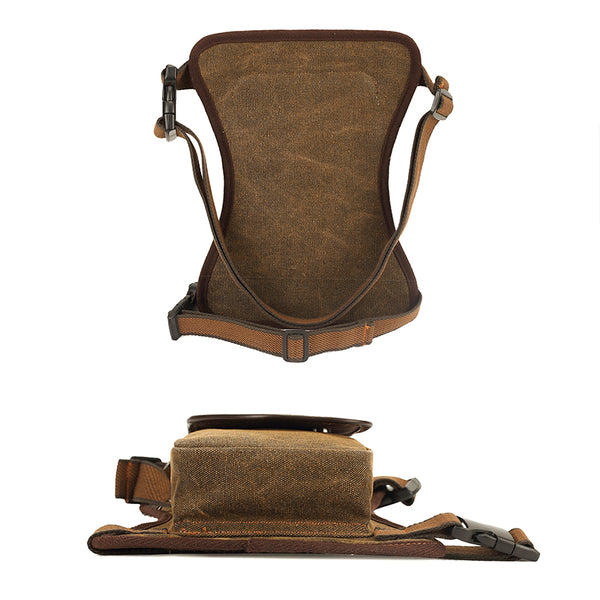 Kaukko KAUKKO Vintage Canvas Leg Bag For Men Women Perfect For Cycling Motorcycling And Hiking