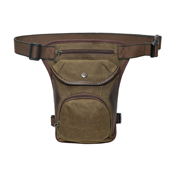 kaukko KAUKKO Vintage Canvas Leg Bag for Men Women Perfect for Cycling Motorcycling and Hiking
