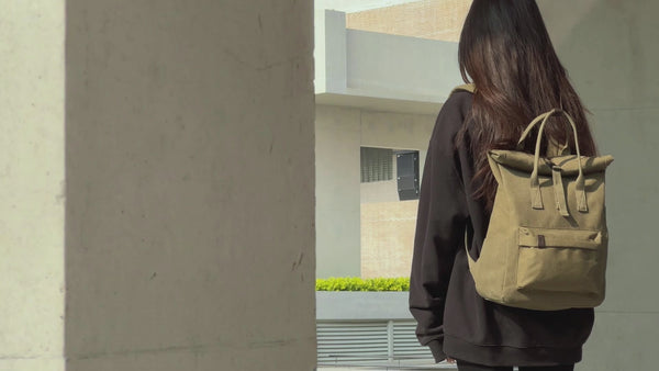 Kaukko KAUKKO Vintage Canvas Rucksack Laptop Backpack For 12" Notebook For Women Men School College Backpack (47-2-BLACK)