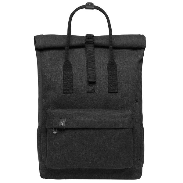 kaukko KAUKKO Vintage Canvas Rucksack Laptop Backpack for 12" Notebook for Women Men School College Backpack (47-2-BLACK)