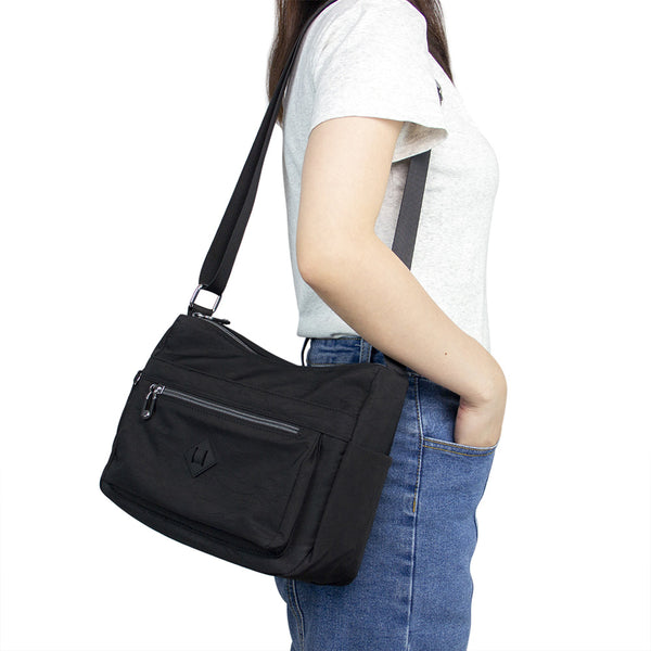 Kaukko KAUKKO Women Crossbody Bag Handbag Lightweight Shoulder Purse Nylon Multi Pocket Crossbody Bag Ladies Travel Handbag