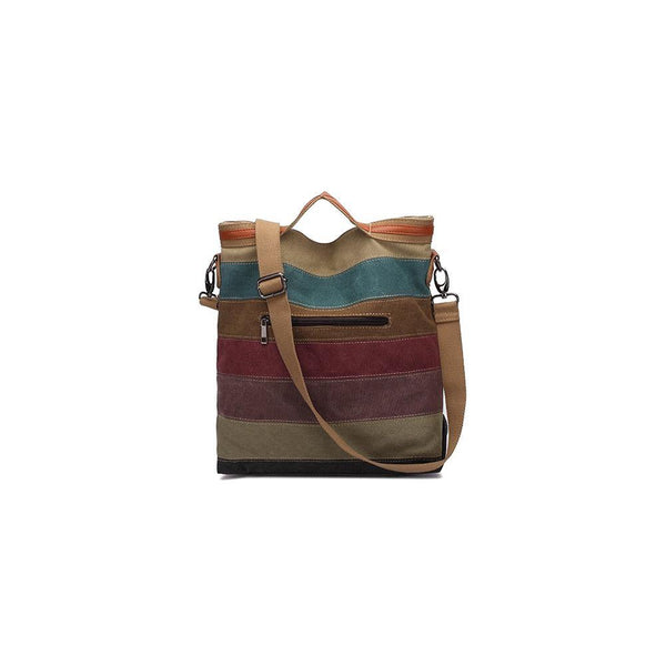 Kaukko KAUKKO Women Multi-colored Canvas Stripe Tote Bag