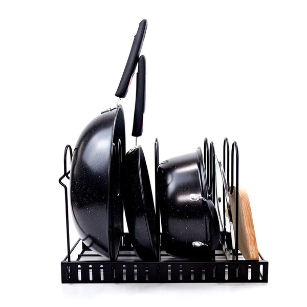 Kaukko Kitchen Counter And Cabinet Pan Organizer Shelf Rack