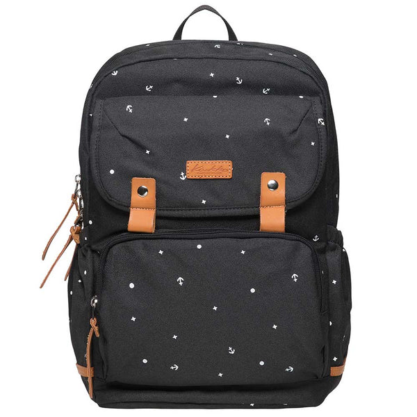 kaukko Laptop College Backpack for Teen Girls Casual Daypack Fits 15.6" Laptop by KAUKKO (09-BLACK)