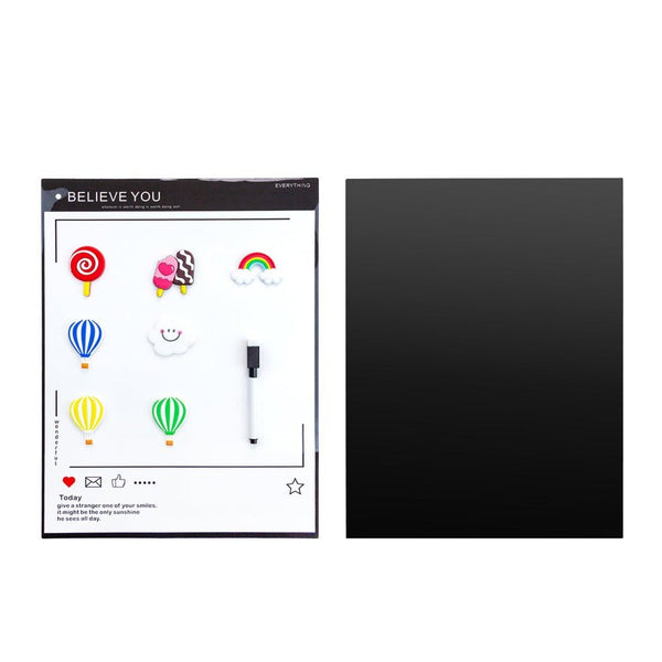 Kaukko Magnetic Dry Erase Whiteboard Sheet For Fridge-Includes 7 Fine Magnets & Marker With Magnets - Refrigerator White Board Planner & Organizer