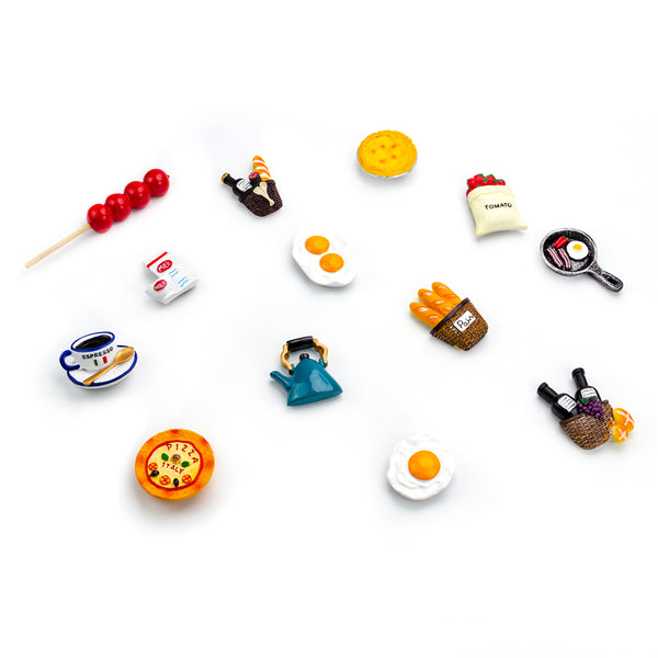 Kaukko Refrigerator Magnets 13pcs Food Theme For Food Lover Cute And Funny 13pcs-Set