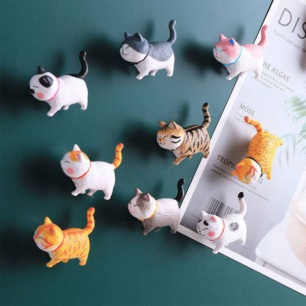 kaukko Refrigerator Magnets Decorative Cute Kitten Cat Lovers Funny 9pcs-Set Gift